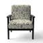 Chaise d'appoint rembourrée bohémienne et éclectique Minimalist Botany I