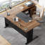 63" L-Shaped Executive Desk With File Cabinet-1817354912