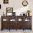 74" LED Farmhouse TV Stand For Tvs Up To 85" With Power Outlets And Adjustable Shelves-163533591-149277936