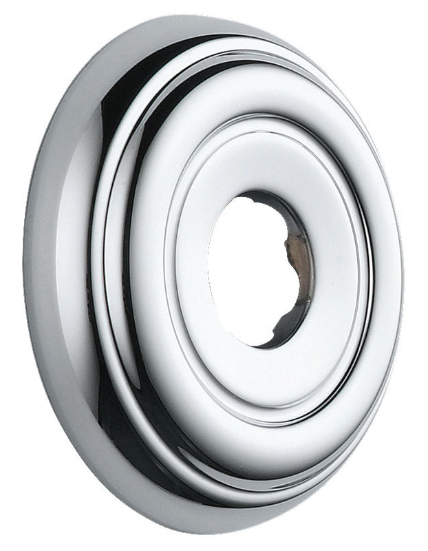Botanical Flange for Shower Faucet, Chrome