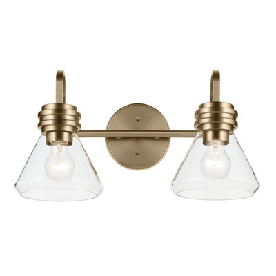 19.25" 2-Light Vanity Light with Clear Glass
