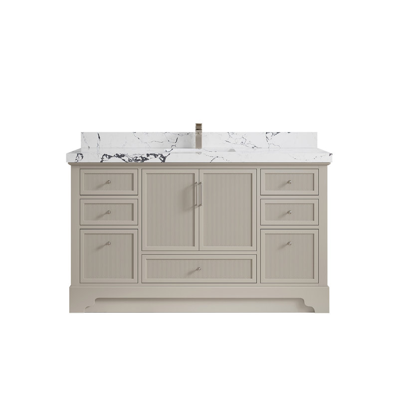 Alys 60'' Single Bathroom Vanity with Top, Viola Night