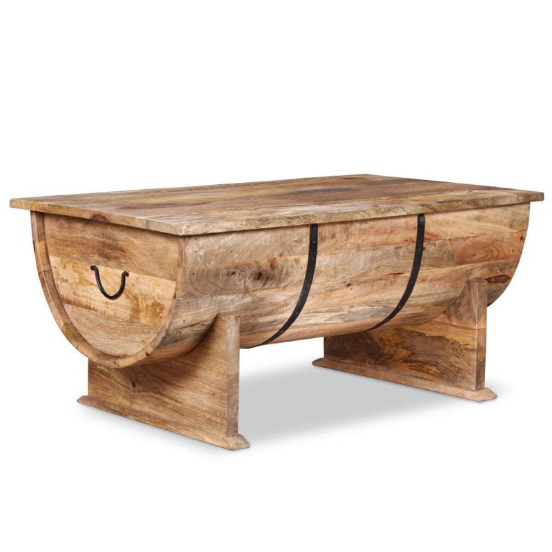 Culpeper Solid Wood Sled Coffee Table with Storage