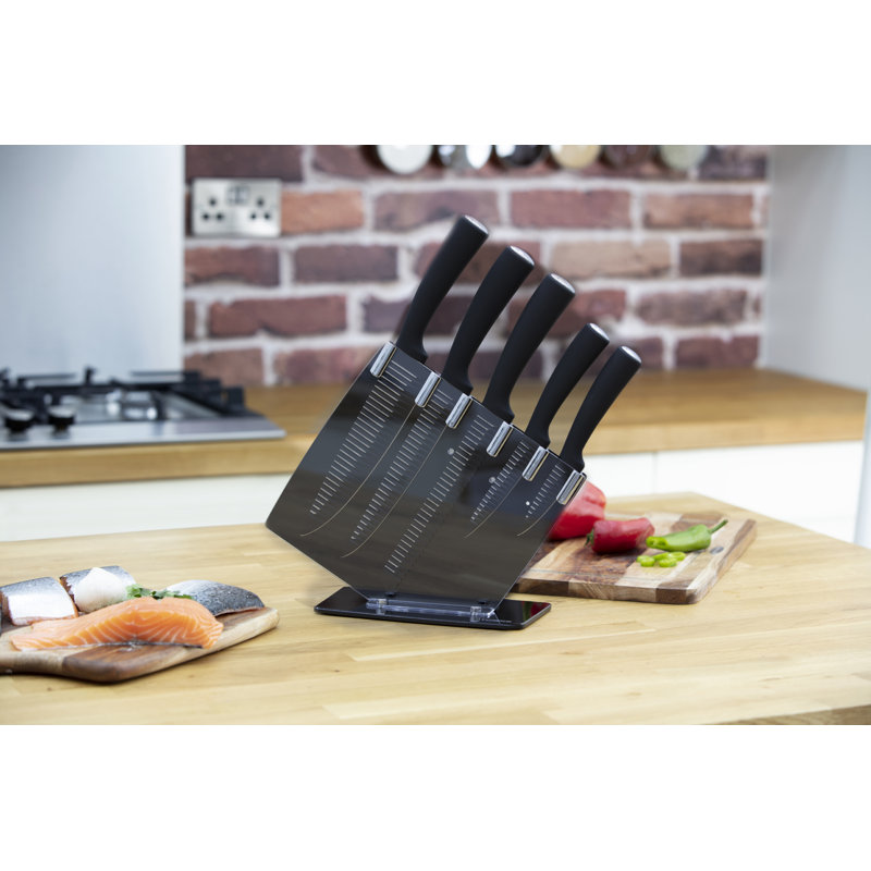 Tower 6 Piece Stainless Steel Knife Block Set