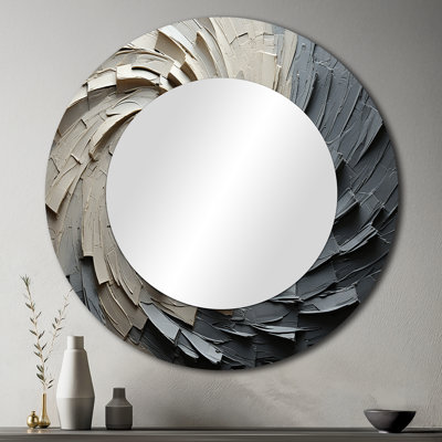 Miroir mural Seryn Gray Beige Meditation