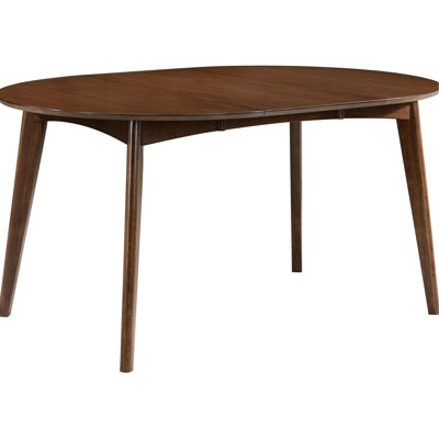Oval Table, Dark Walnut, Dining Room, 30 - Inch Height, 42 Width, Legs, Expandable Design, Gatherings Walnut Table With Removable Leaf, Inches High, Long, Ideal For Family Gatherings, Rich Wood Tone