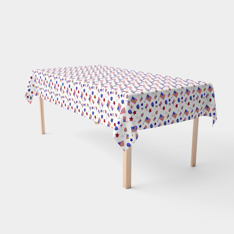 Ursae Geometric Independence Day Tablecloth, 104" x 60"
