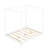 Queen Size White Platform Bed With Canopy And Support Legs - Clean Silhouette, Stable Support, Keeps Mattress Cool Fresh Mattress, Base
