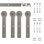 Ensemble de quincaillerie pour porte de grange ronde standard à deux rails (porte non incluse)