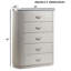 Commode 1 pièce moderne avec poignées en chrome, plateau en pierre de culture et 5 tiroirs à queue d'aronde anglaise pour un rangement élégant
