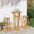 vidaXL Rustic Round Garden Bar Table 23.6" Diameter 41.3" Height Solid Acacia Wood Oiled Finish Indoor Outdoor Use Bistro Style With High Stool Seating Patio Furniture Wooden For Dining