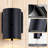 2-Pack 7" Black Outdoor Cylinder Wall Sconce – Modern Aluminum 1-Light Exterior Fixture with E26 Medium Base – Weather-Resistant Cast Aluminum Housing