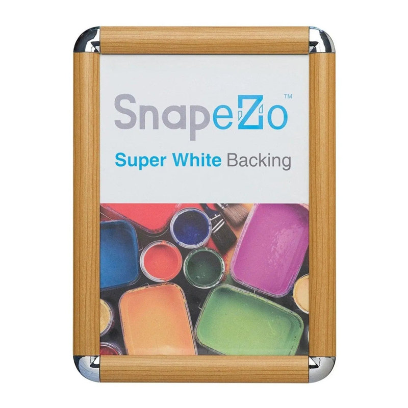 Cadre photo en métal Sleek Series, Bois clair, L 8,5 po x H 11 po