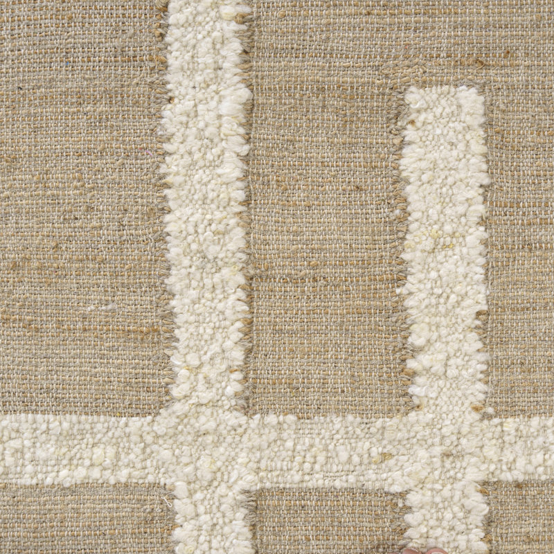 Natural Wool and Jute Handmade Indoor High-Low Accent Rug, Rectangle 2' x 3'
