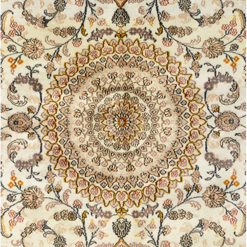 Tapis en soie noué à la main Sino Qum