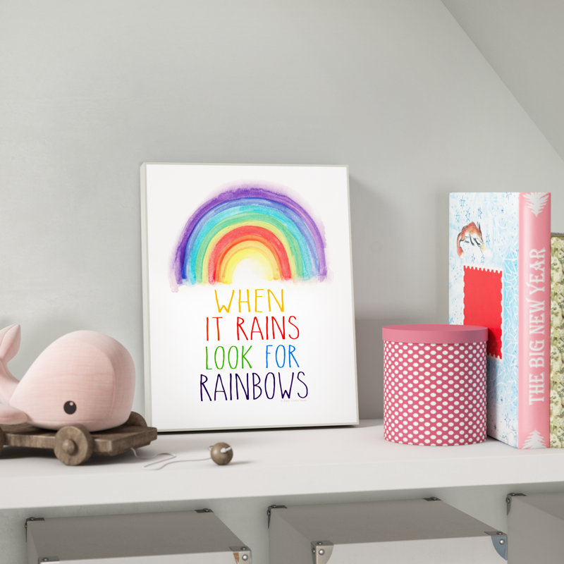 «Look For Rainbows», art sur toile, 10 po x 15 po, Plaque murale