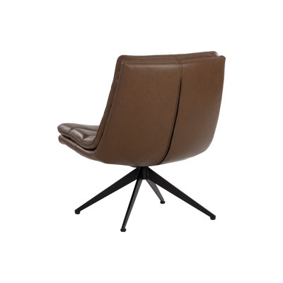 Chaise longue pivotante en cuir de vache 24,5 po
