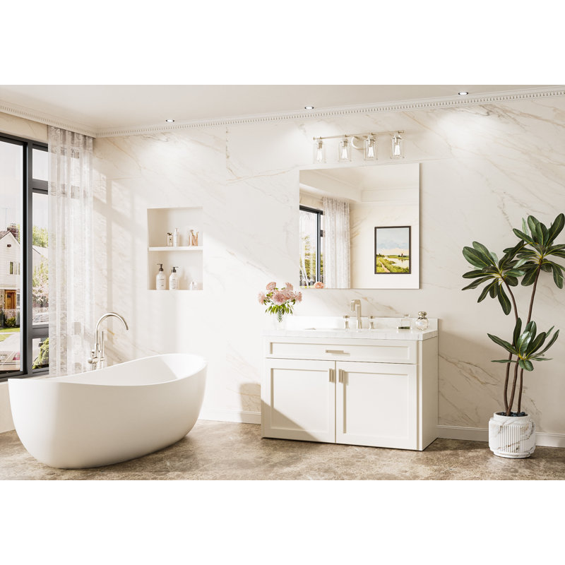 Miroir de salle de bain sans cadre, Rectangulaire, 36 po x 36 po