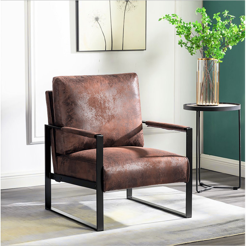 Chaise d'appoint classique Mid Century, Brun