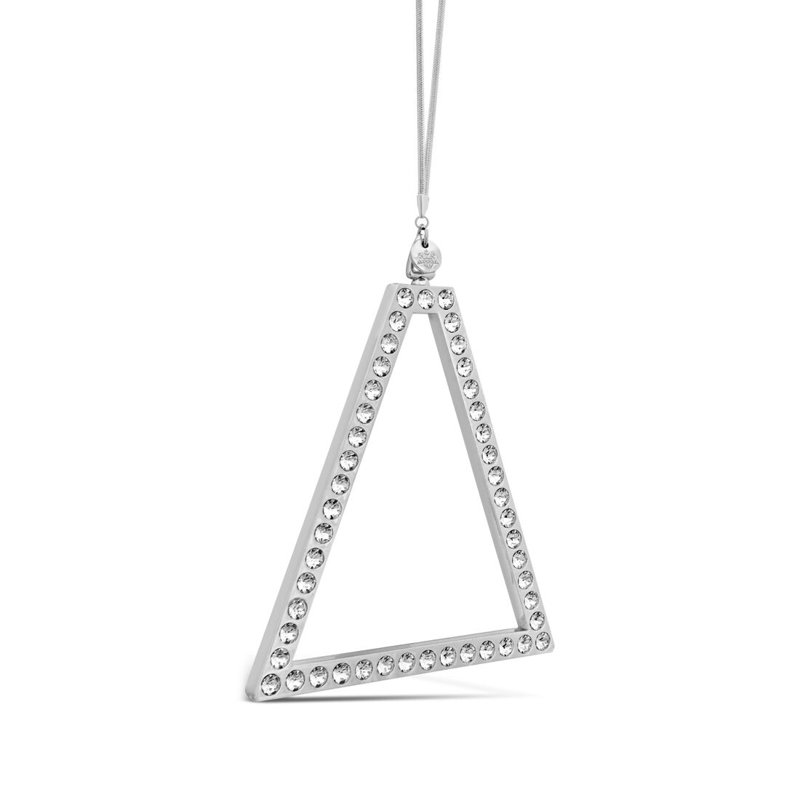 4.75'' Handmade Geometric Metal Holiday Shaped Ornament, Platinum