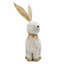 Figurine 13,8 x 6,1 x 20,9 po en forme de lapin en magnésium blanc avec fer, 13,8 x 6,1 x 20,9 po, fer, oxyde de magnésium, 1 pièce, statue, blanc et or, fini avec de jolis…