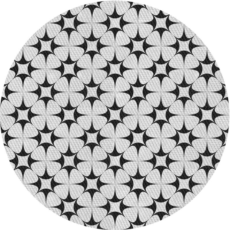 Geometric Indoor Rug, Round 7'