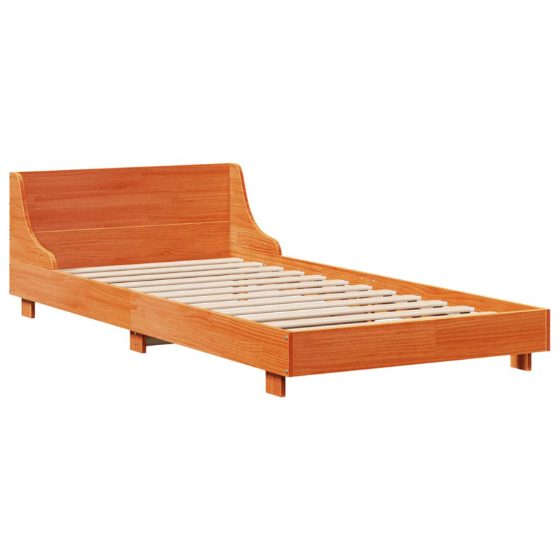 Riddleville Solid Wood Bed, Brown, 100 x 200cm