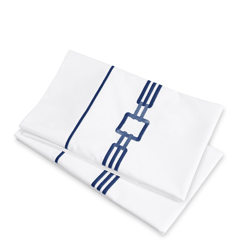 Retro Pillow Case, Standard Pillowcase, Dark Blue