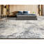 Tapis gris et bleu noué à la main de haute qualité-106952278