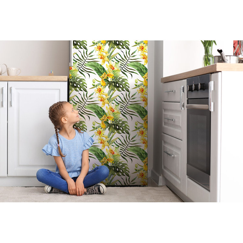 Plants & Flowers Door Decal, 190'' H x 70'' W