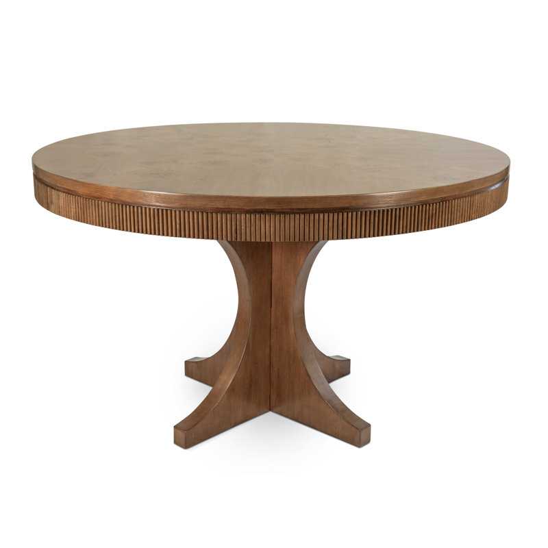 Manhattan Valley - Table de salle à manger ronde de 50 po - Finition châtaignier rétro, Châtaignier rétro