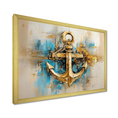 «Anchor In The Moonlight I», reproduction sur toile côtière