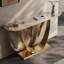 Console de style italien en pierre frittée.-437192384