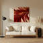 «Lyrical Abstraction 9», art mural en métal rouge-1283466379