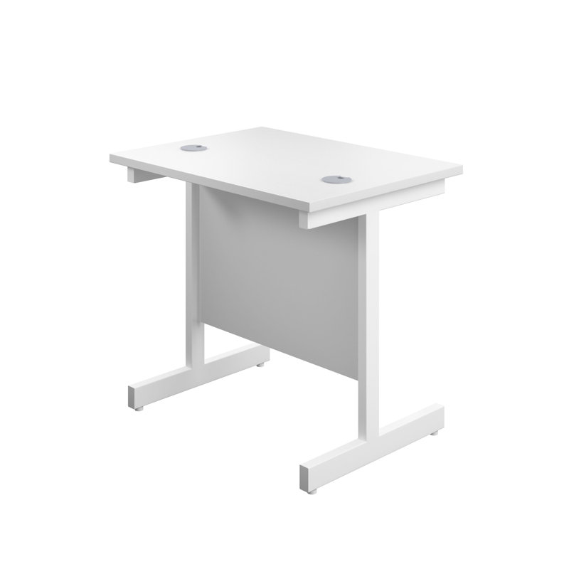 Bouton Metal Base Desk Shell, White, White