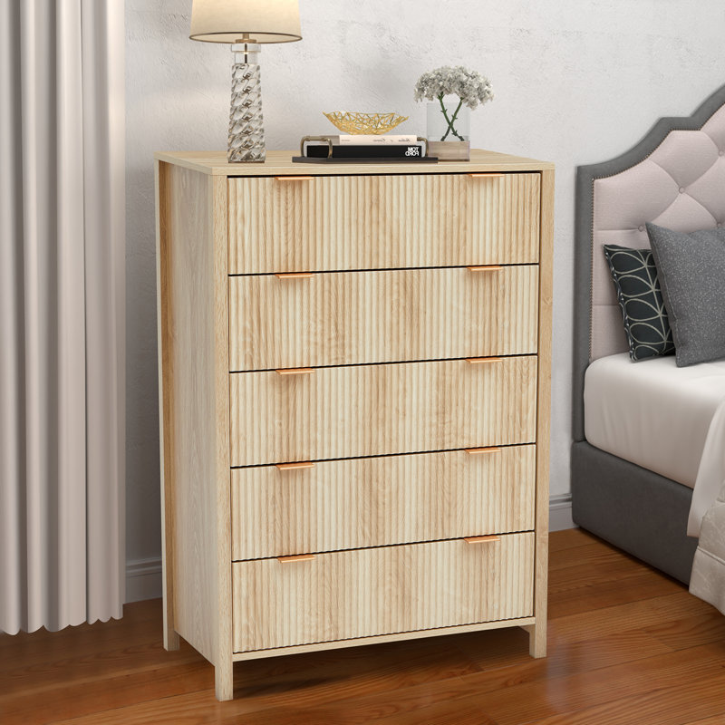 Commode à cinq tiroirs, Naturel