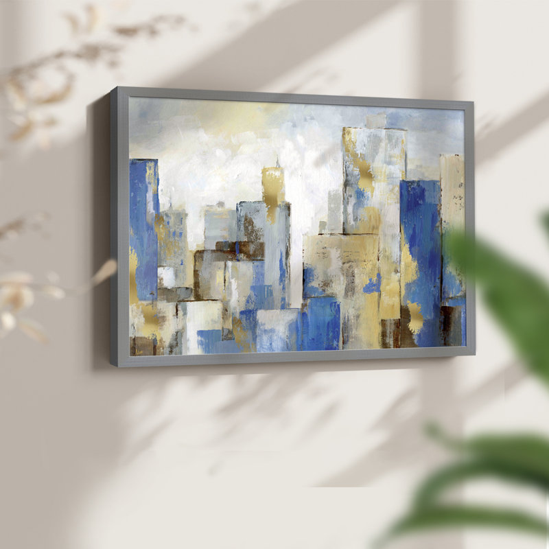 City Blues II - Reproduction encadrée - Restickable, H 8 po x l 10 po, Gris