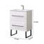 Grasmick 24''White Free-Standing Single Bathroom Vanity Set With 2-Drawers