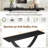 Rustic Console Table with Cross-Leg Design-658365218