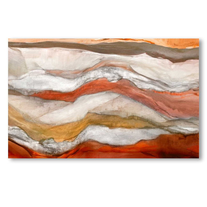 «Waves Cinnamon Version», reproduction d'art sur toile tendue
