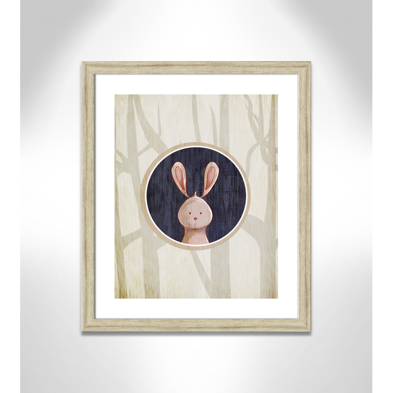 «Juvenile Forest Animals», impression sur papier, H 24,5 po x l 20,5 po x P 0,6 po, Beige Flat Framed