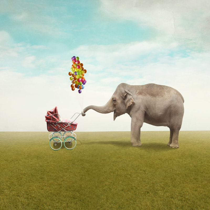 Happy Motherhood - Wrapped Canvas Print, 30cm H x 30cm W x 3.8cm D