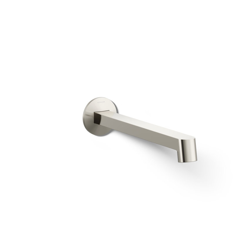 Bec de robinet de lavabo de salle de bain mural avec composants 1,2 gallons par minute, Nickel poli