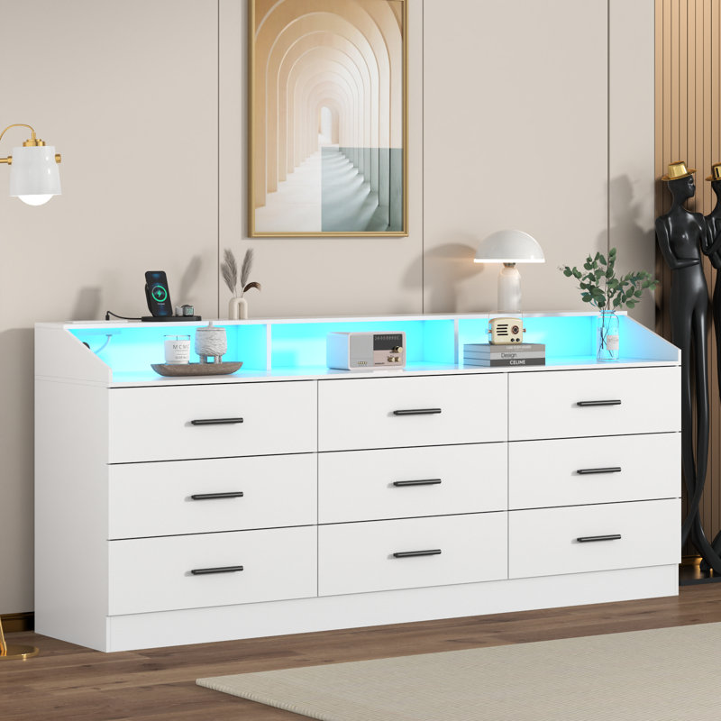 Lastarr 62.99'' W 9 - Drawer Dresser, White