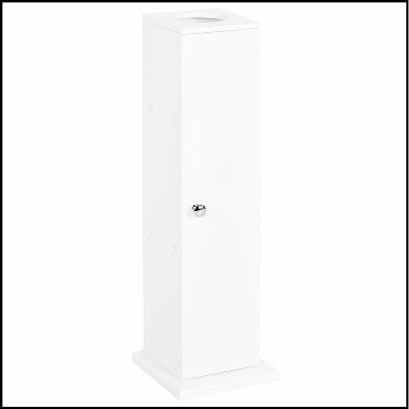 Armoire à papier hygiénique, armoire de coin de petite salle de bain avec portes et tablettes pour un rangement efficace