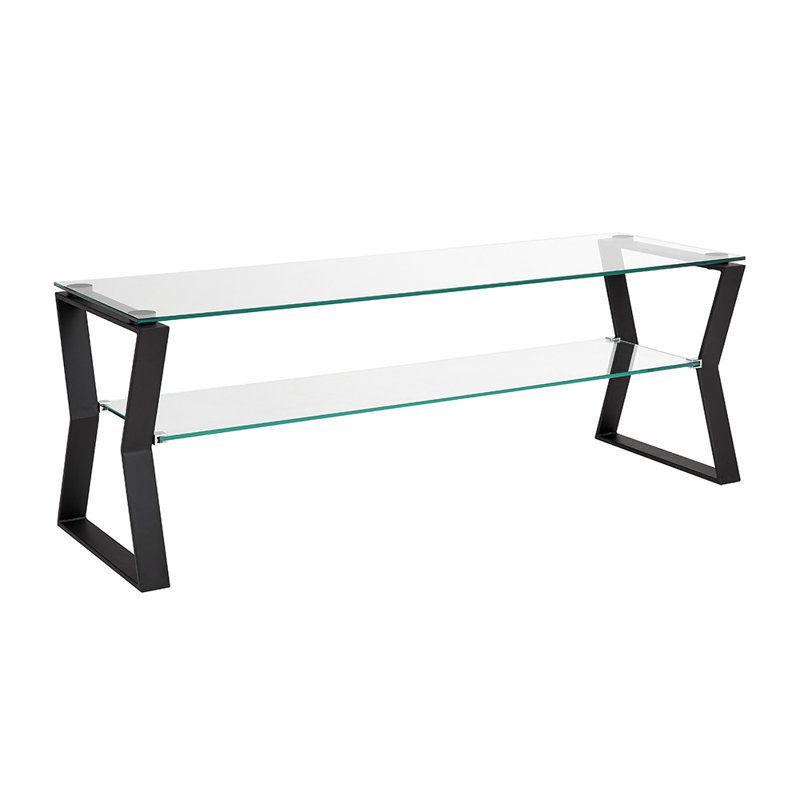 Auzenne Unfinished TV Stand for TVs up to 58", Black