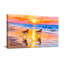 Animaux, coucher de soleil, plage, oiseaux, réflexion, vagues de l'océan-960424187