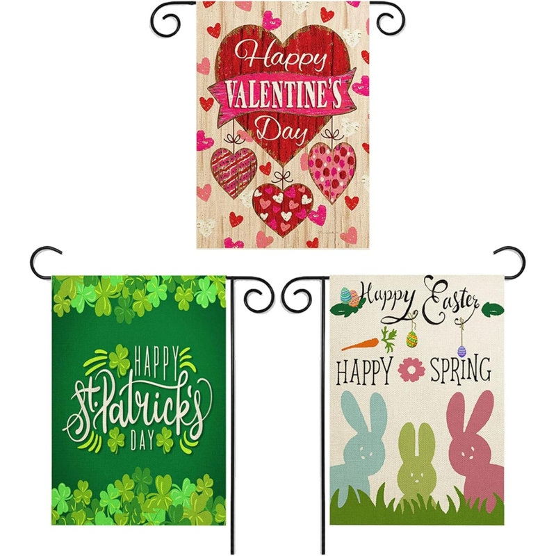 Ensemble de 3 décorations d'extérieur pour le jardin de la Saint-Valentin