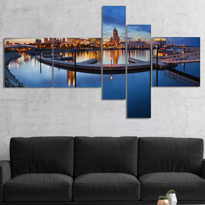 « milwaukee panoramique view », reproduction de photo à multiples images sur toile