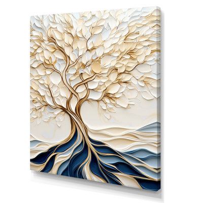 Winter Woven Roots Colorful Banyan Tree II - Tree Banyan Wall Décor